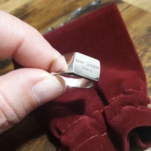 SAINT LAURENT PARIS Sterling Silver Ring